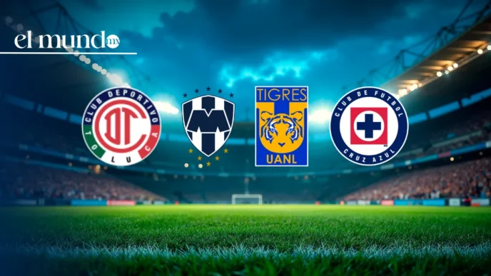 Semifinales Liga MX Apertura 2025: Toluca, Tigres, Cruz Azul y Monterrey en busca del título