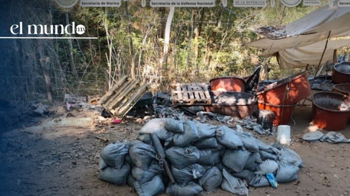 Desmantelan laboratorio clandestino de metanfetamina en Guerrero; aseguran droga y precursores químicos